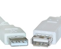 2 Metre USB 2.0 Certified Extension A-A M-F Transparent Metal Sheath Cable AKY-2002AAE