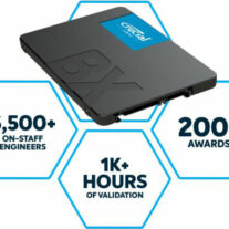 Crucial BX500 2TB 2.5"CT2000BX500SSD1 SATA3 6Gb/s SSD - 3D NAND 540/500MB/s 7mm 1.5 mil MTBF 3yr wty Acronis True Image Solid State Drive