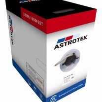 Astrotek CAT6 FTP Cable 305m Roll - Grey White Full 0.55mm Copper Solid Wire Ethernet LAN Network 23AWG 0.55cu Solid 2x4p PVC Jacket