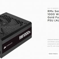 Corsair CP-9020201-AU 1000W 2021 RMX 80+ Gold Fully Modular, 90% Efficiency, ML 135mm FAN, 12PIN GPU, Cybernetics certification, ATX Power Supply, PSU, 10 Years Wt