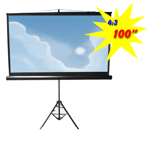 Brateck PSDC100  Standard Portable Tripod Projection Screen -100 ' 4:3 Viewing Size(WxH): 200 x150cm