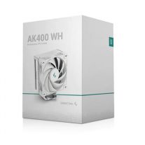 Deepcool AK400 White Performance CPU Cooler, 4 Heat Pipe Tower, High-Performance FDB Fan, 220W Heat Dissipation, Intel LGA1700/1200/1151 AMD AM4