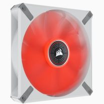 Corsair CO-9050129-WW  ML ELITE Series, ML140 LED ELITE WHITE, 140mm Magnetic Levitation Red LED Fan with AirGuide, Single Pack