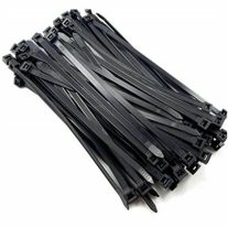8Ware 200mm x 2.5mm (4") Bag of 100 Pack UV Resistant Wide Nylon Zip Cable Ties Black