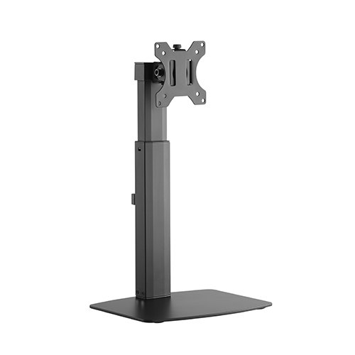 Brateck LDS-22T01  Single Free Standing Screen Pneumatic Vertical Lift Monitor Stand Fit Most 17'-32' Flat and Curved Monitors Up to 7 kg VESA 75x75/100x100