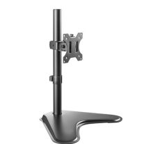 Brateck LDT12-T01  Single Free Standing Screen Economical double Joint Articulating Stell Monitor Stand Fit Most 13'-32' Monitor Up to 8 kg VESA 75x75/100x100