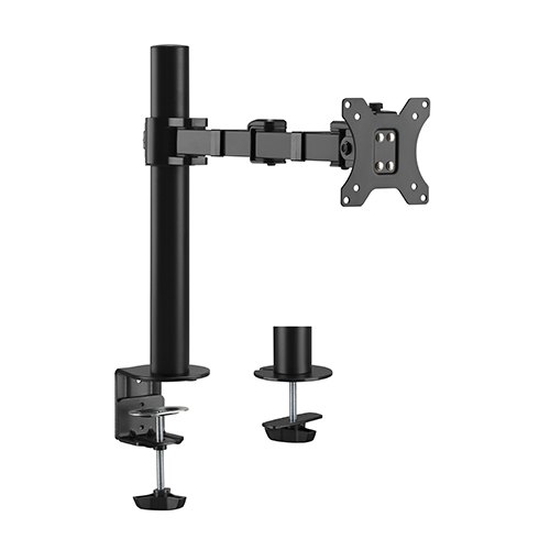 Brateck LDT33-C012  Single Monitor Affordable Steel Articulating Monitor Arm Fit Most 17'-32' Monitor Up to 9kg per screen VESA 75x75/100x100