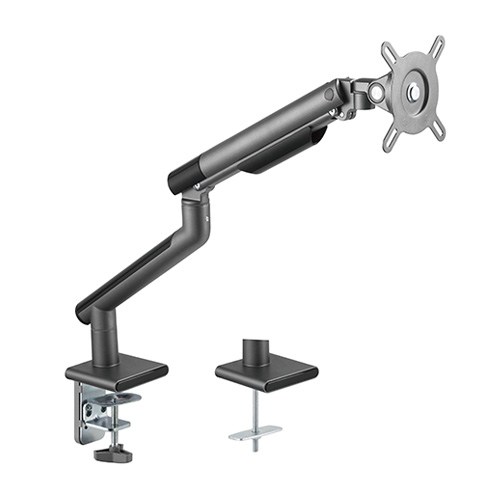 Brateck LDT49-C012-B  Single Monitor Premium Slim Aluminum Spring-Assisted Monitor Arm Fix Most 17'-32' Monitor Up to 9kg per screen VESA 75x75/100x100 - Grey