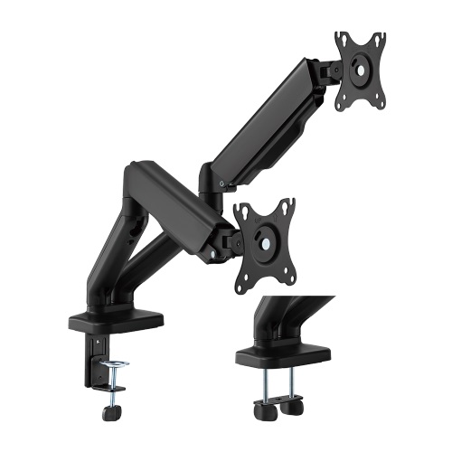 Brateck LDT46-C024E  Cost-Effective Spring-Assisted Dual Monitor Arm Fit Most 17'-32' Monitor Up to 9KG VESA 75x75,100x100(Black)
