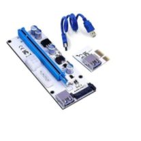 PCI-E PCI Express 1x to 16x Adapter Riser Card Extension Power USB 3.0