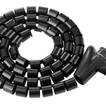 Brateck HC-15-B  15mm/0.59' Diameter Coiled Tube Cable Sleeve Material Polyethylene(PE) Dimensions 1000x15mm - Black