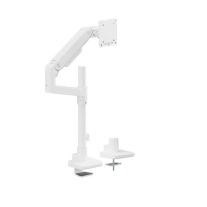 Brateck LDT81-C012P-W  LDT81-C012P-W NOTEWORTHY POLE-MOUNTED HEAVY-DUTY GAS SPRING MONITOR ARM For most 17'~49' Monitors, Fine Texture White