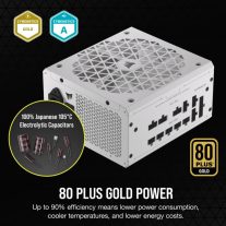 Corsair RMx Shift White Series, RM850x Shift White, 850 Watt, 80 PLUS GOLD Certified, Fully Modular Power Supply