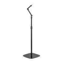 Brateck Stylish Height Adjustable Microphone Floor Stand(Matte Black  Light Grey) 320x320x1694mm (LS) MDS16-2