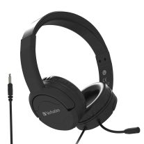 Verbatim Verbatim Multimedia Headset with ANC  Noise Cancelling Boom Mic - Black 66706 66706
