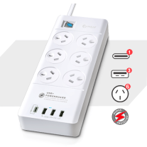 6 Outlet USB-A & USB-C Powerboard